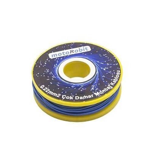 0.22 mm2 Mavi �ok Damar Montaj Kablosu - 10 Metre