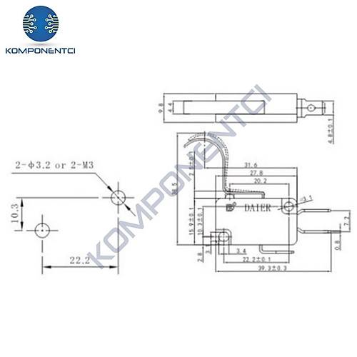 IC-170-2 Orta Kanca Micro Switch