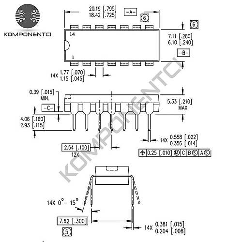 IR2110 Mosfet Src Entegresi Dip-14