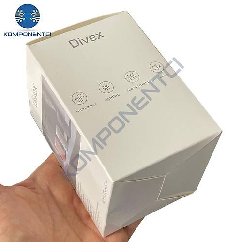 Divex�Renkli Led I��kl� Hava Nemlendirici USB Colorful Humidifier Beyaz H-17