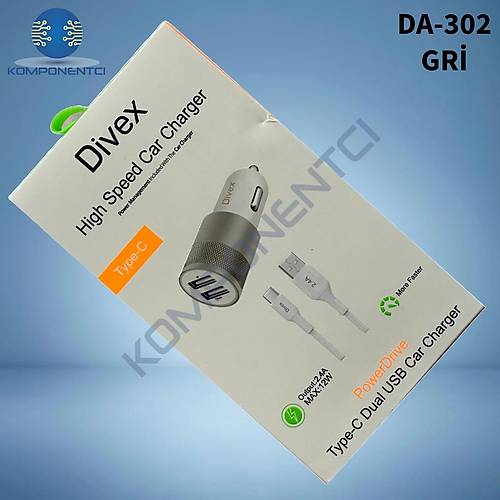 Divex 2.4 Amper 12W�Dual Ara� �arj Cihaz��Gri DA-302