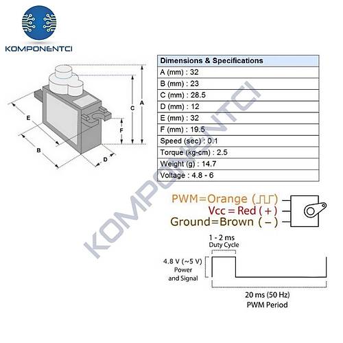 SG90 RC Mini Servo Motor Micro Servo Motor SG90 9g 360�