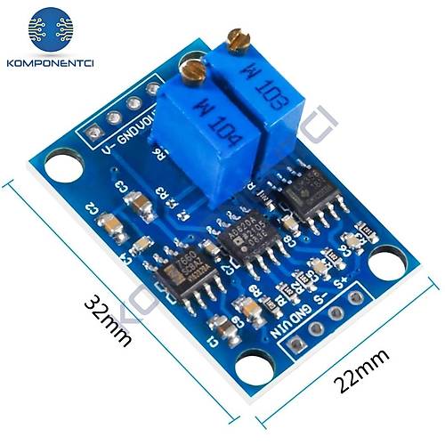 AD620 Yüksek Hassasiyetli Mikrovolt Sinyal Kuvvetlendirici Modül DC 12V ...