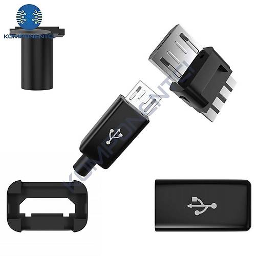 IC-266A-5 Erkek Micro USB Konnektr Seti arj Kablo Soketi 5 Pin