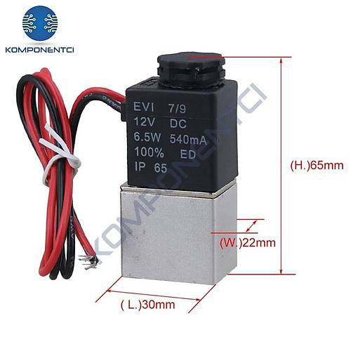 12V DC Selenoid Valf 2V025-08 Pnmatik Valf