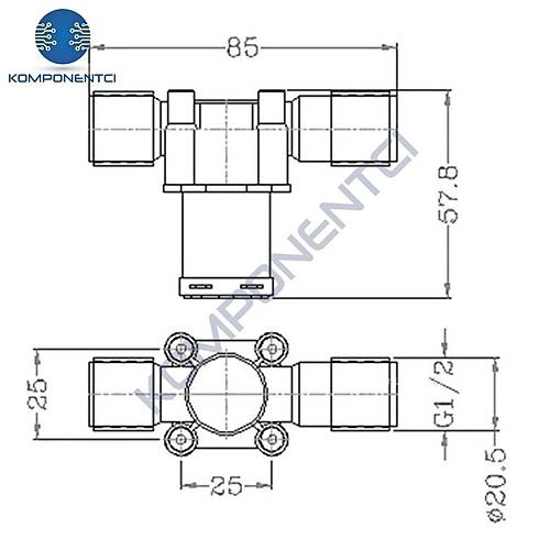 Selenoid Su Valfi 220V Solenoid Valve 1/2 in