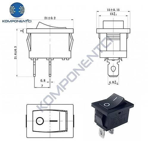 IC-120 Mini Iksz Anahtar On-Off 2P