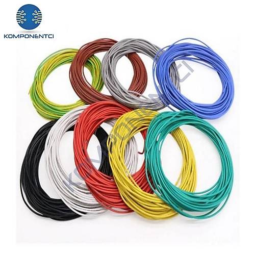 ok Damarl Montaj Kablosu 24AWG Yeil 5M