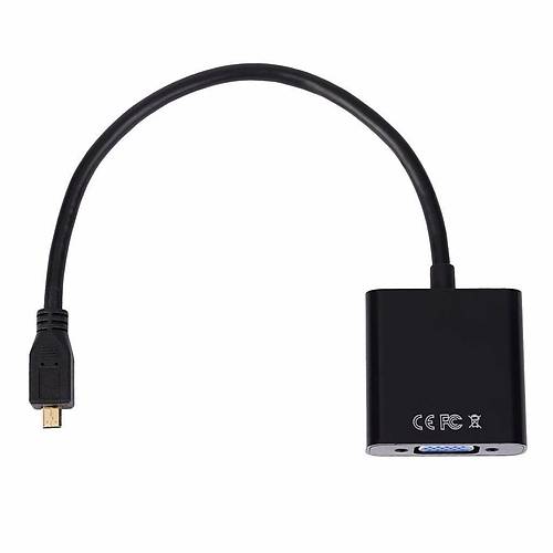Micro Hdmi to Vga Kablo Dntrc evirici Adaptr Siyah
