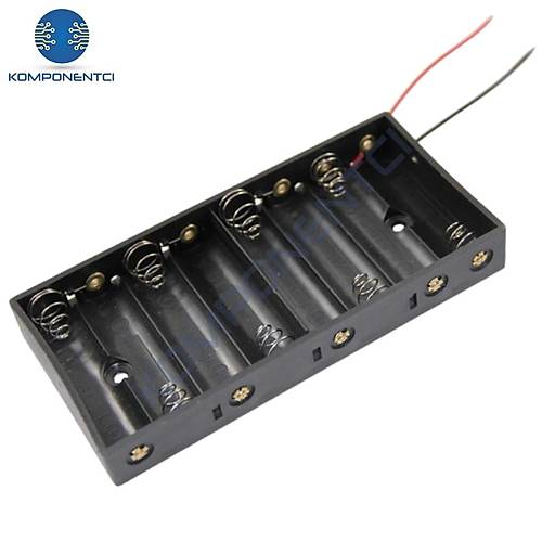 IC-234C AA 8'li Pil Yuvas� Pil Kutusu Yan Yana