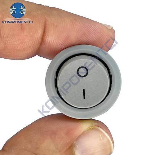 IC-133B Gri Yuvarlak Anahtar Iksz On-Off 2P