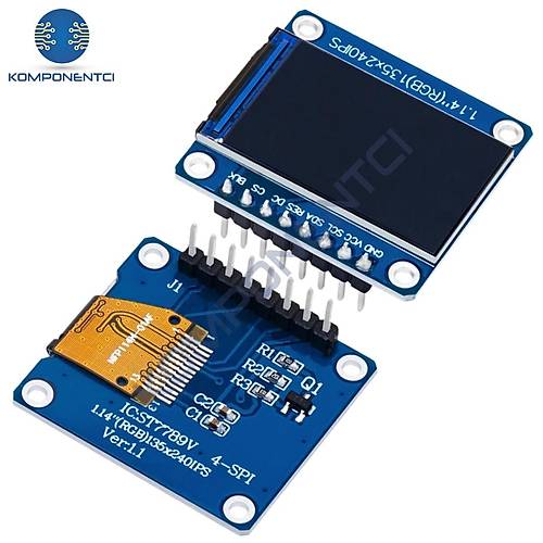 1.14 inch ST7789V Chip 135240 RGB TFT IPS 8 Pin LCD Ekran Modl