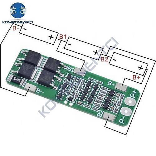 3S 20A BMS LiPo 18650 Pil arj Koruma Devresi