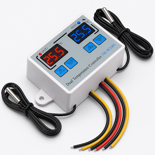 XK-W1088 �kili Dijital S�cakl�k Kontroll� Termostat - 12V/DC 120W