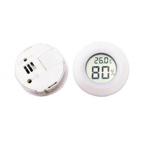 Termometre Nem �l�er Dijital Lcd Ekran Yuvarlak Beyaz