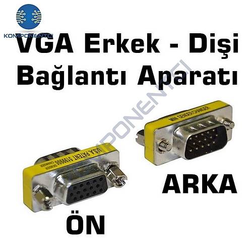 HD15 VGA-VGA Erkek-Dii (M2F) 15 Pin evirici Ara Adaptr