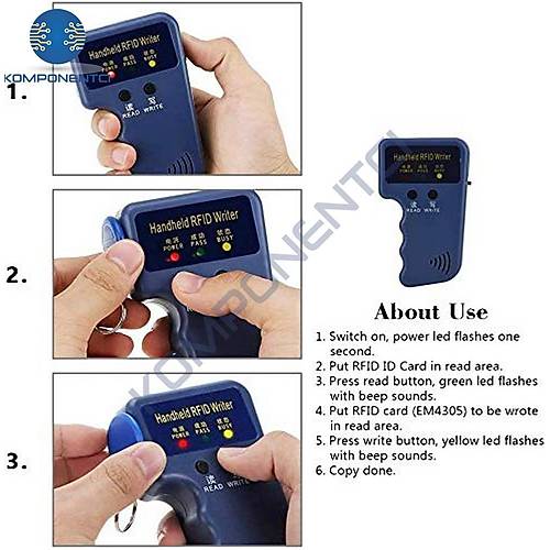 125KHZ RFID Kart Okuyucu ve Yazc