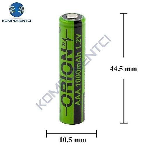 Orion 1.2V Ni-Mh AAA 1000mAh arj Edilebilir Pil