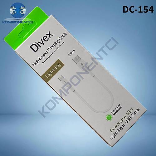 Divex 2.4A Lightning to Usb H�zl� �arj Kablosu 25cm DC-154