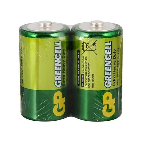 GP GP13G Greencell R20P/1250/D B�y�k Boy D Pil 2'li Shrink