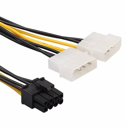 8 Pin PCI-E to 2x4 Pin Molex Ekran Kart Power G Kablosu