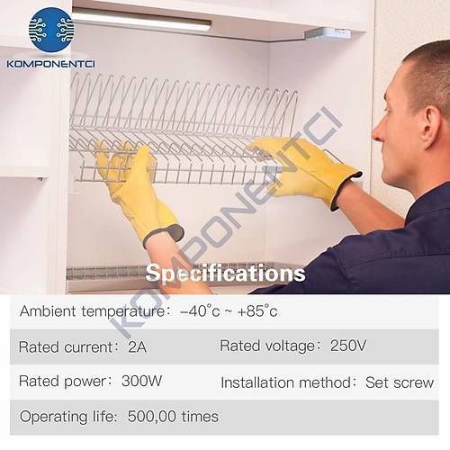 IC-187E Ters Dolap Anahtar� S�va �st� Kapak Switch Siyah