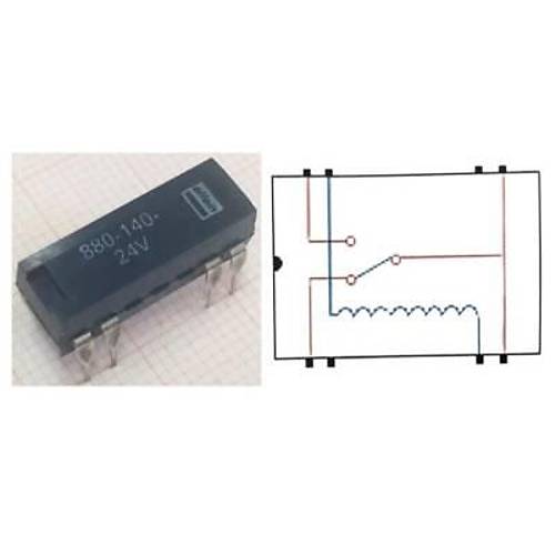 880-140-24V Reed R�le Tek Kontak C/O 24VDC 0.25A