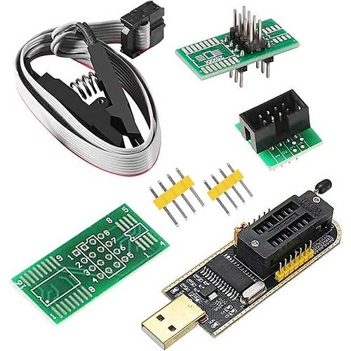 CH341A 24 25 Serisi EEPROM Flash BIOS USB Programlay�c� + SOIC8 Test Klipsi