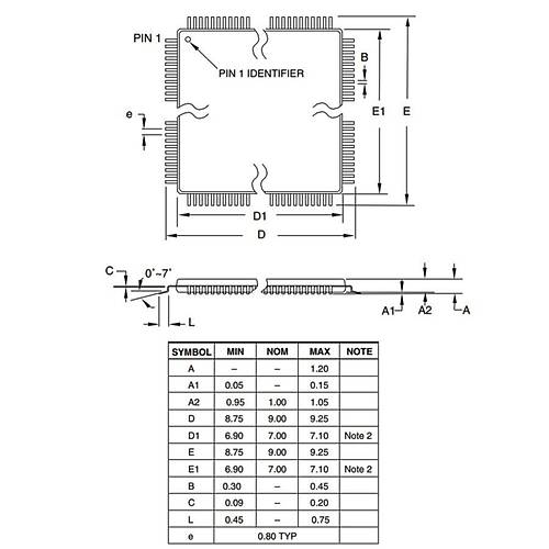 ATMEGA8-16AUR 8-Bit 16MHz SMD  TQFP32