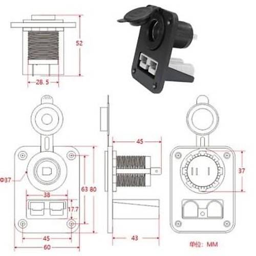 Di�i Ara� �akmak Panel - Anderson Power Soketli