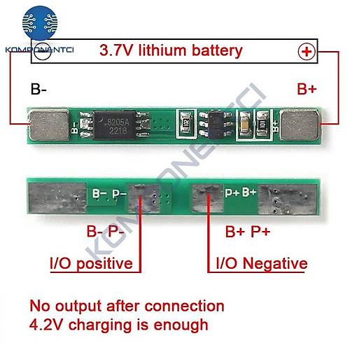 1S 3A BMS 18650 Lityum Pil Koruma Balans Devresi
