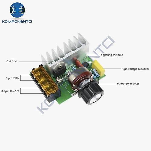 4000W 220V AC Voltaj Reglatr Dimmer