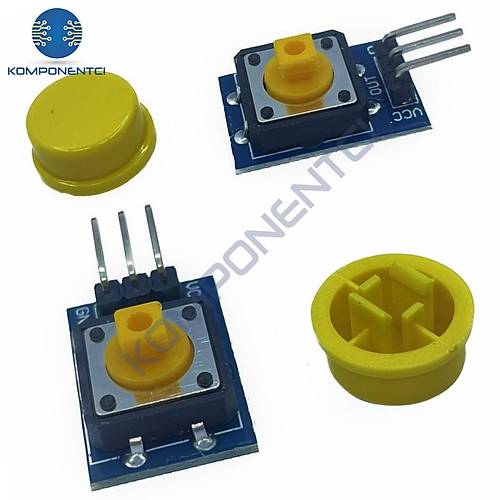 12x12mm Push Buton Switch Mod�l Sar� Kapak 1 Adet