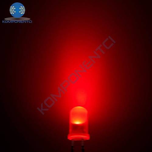 5mm Led Krmz Diyot Diffused 1 Adet