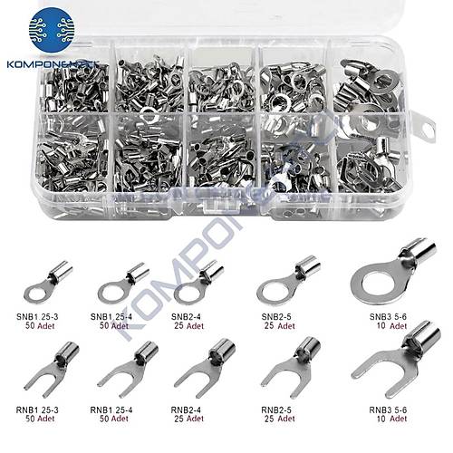 IC-274E-2 Halka ve �atal Tip Kablo Terminal Seti Kutulu 320 Par�a 5 Boy