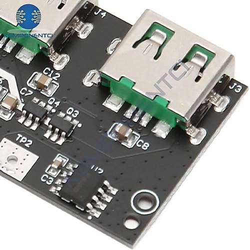 �ift USB 5V 22.5W Led'li Micro Type-C Powerbank H�zl� �arj Mod�l�
