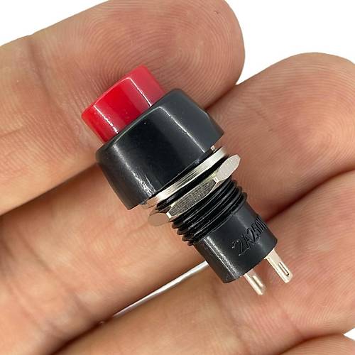 IC-190 K�rm�z� Buton Yuvarlak Plastik Kal�c�l� 10mm