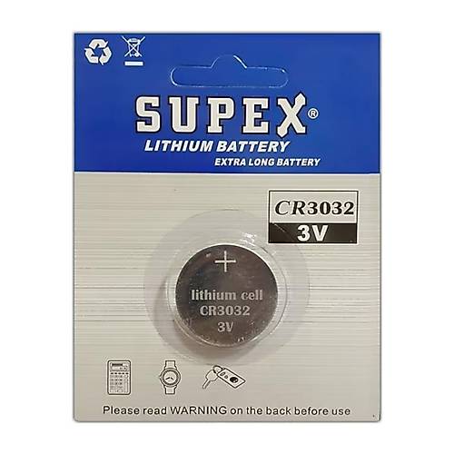Supex CR3032 3V Lityum D��me Pil Tekli Kart