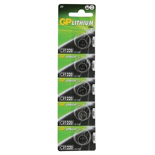 GP CR1220 3V Lityum Pil 5'li Blister