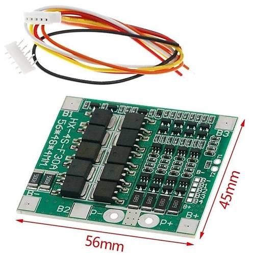 4S 30A LiFePO4 Batarya BMS Balansl� 3.2V Pil �arj Kart� (Ye�il)