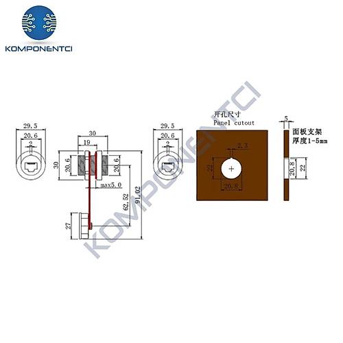 IC-266H Pano Tipi RJ45 Soket IP67