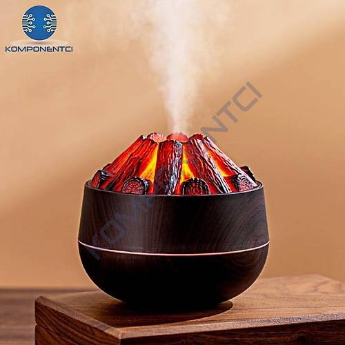 Divex K�m�r Ate�i G�r�n�ml� Hava Nemlendirici�Charcoal Fire Humidifier�Siyah H-55