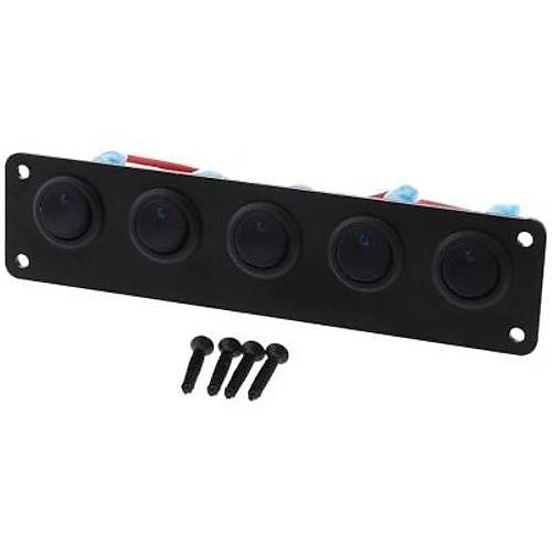 5'li ON-OFF Mavi Nokta I��kl� Anahtar Switch Panel 12V-24V