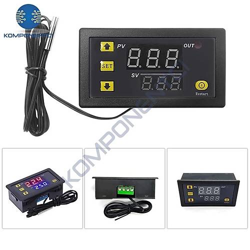 W3230 24V DC R�le ��k��l� Dijital Termostat S�cakl�k Kontrol Cihaz�