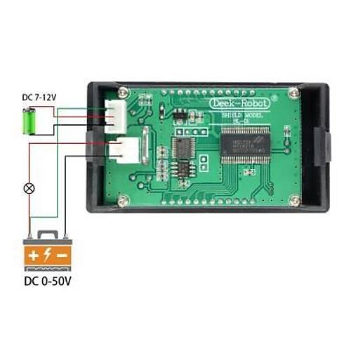 Dijital DC 0-100V 0-10A Voltmetre Ampermetre