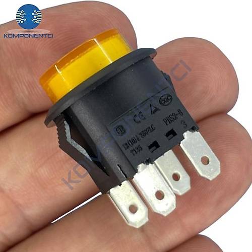 IC-180N Buton Plastik 22mm 12V 4P Sar�