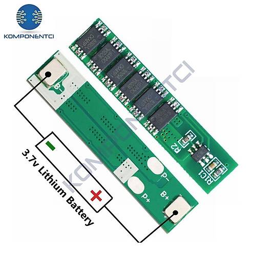 1S 15A BMS 3.7V 18650 Lityum Pil  Koruma Devresi