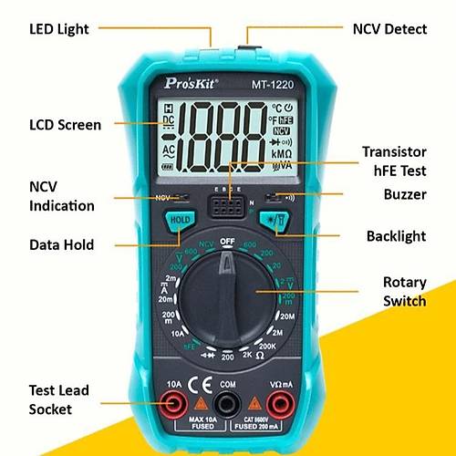 Proskit MT-1220 Dijital Multimetre �l�� Aleti