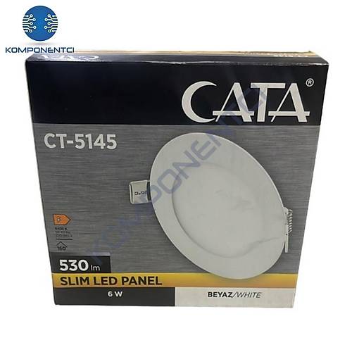 Cata CT-5145 6W 6400K Slim Panel Led Spot Beyaz Ik