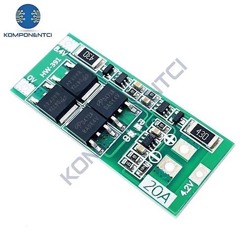 2S 20A BMS 8.4V 18650 Lityum Pil �arj Koruma Devresi Balansl�